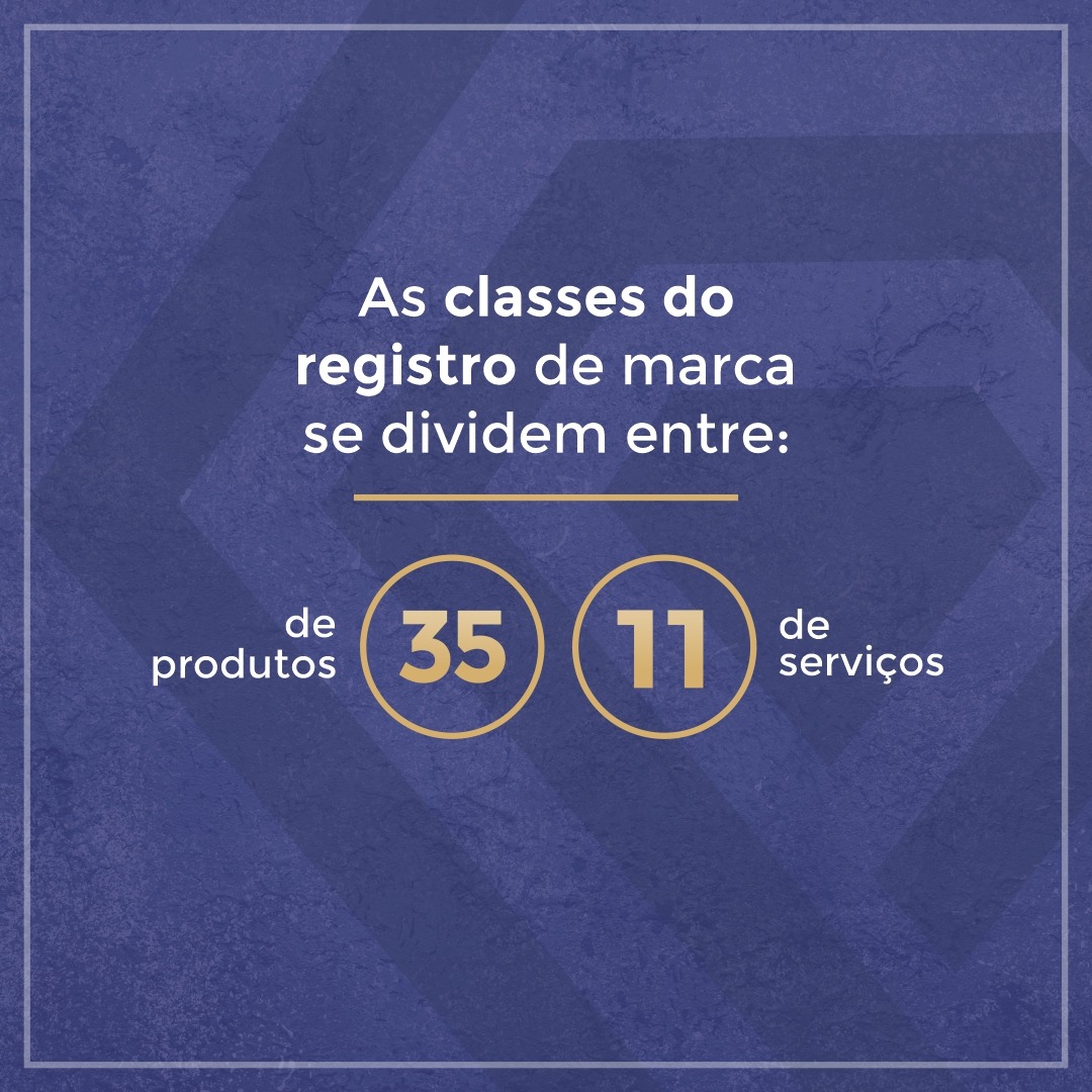 As classes do registro de marca se dividem entre: