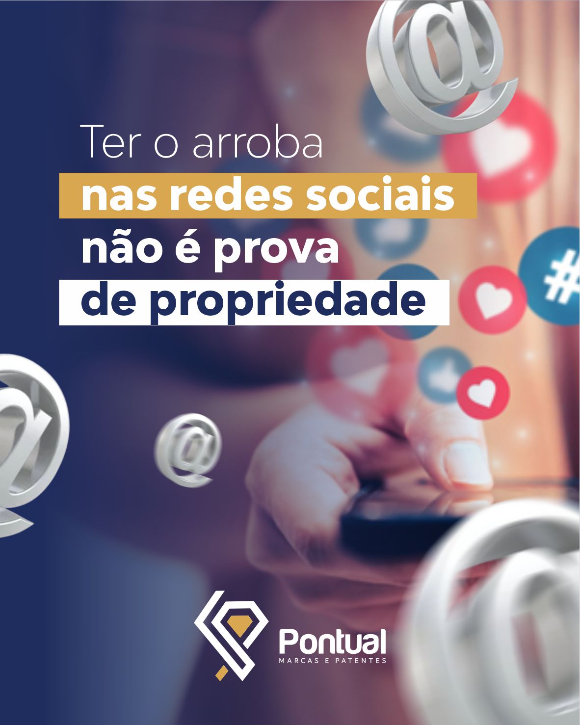 Ter o arroba nas redes sociais não é prova de propriedade