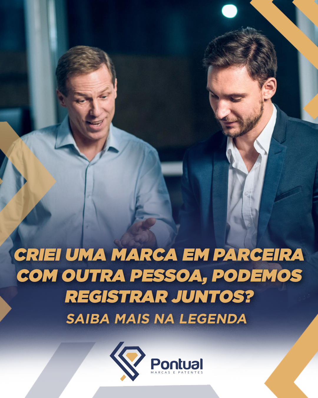 Criei uma marca em parceira com outra pessoa, podemos registrar juntos?