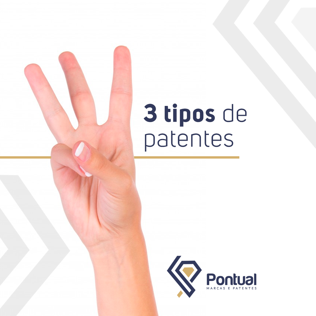 Três tipos de patentes