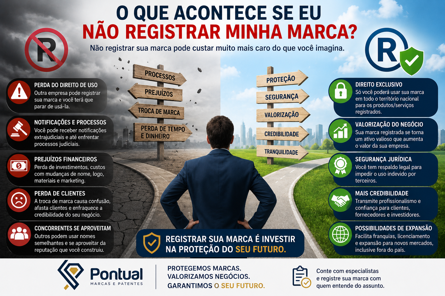 O que acontece se eu não registrar minha marca?